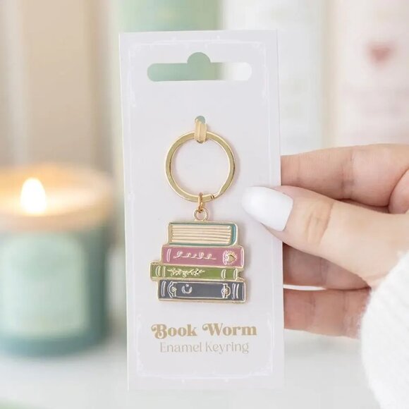 ($7) Book Worm Keyring - Picture 3 of 5